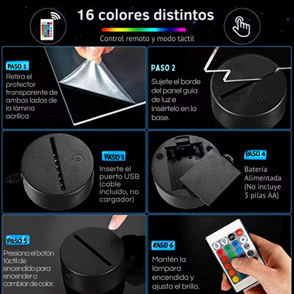 Lámpara 3D StitchGlow